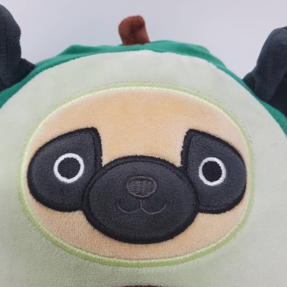 Kellytoy Squishmallow 8 inch Prince The Pug Dressed As An Avocado Plush Toy - Picture 3 of 9